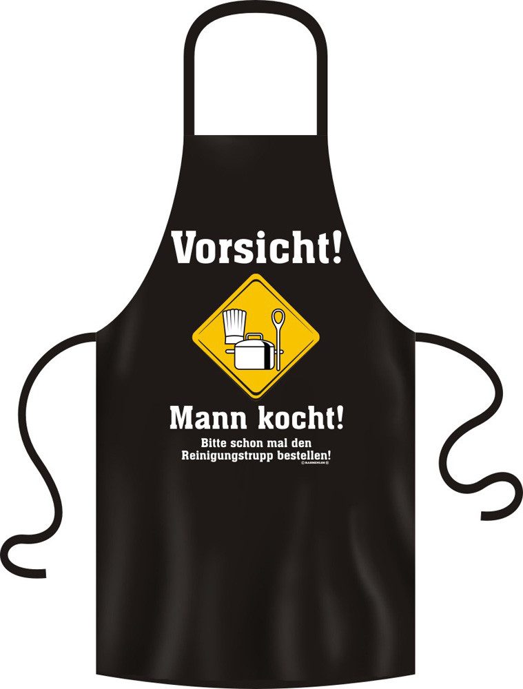 Grillschürze Vorsicht! Mann kocht! - Grillschürze - Schürze