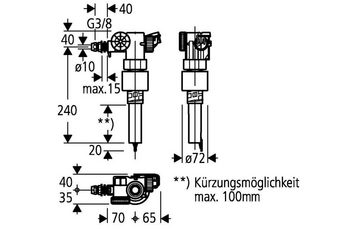 Grohe Bidet Füllventil f UP-Spülkasten 6 l