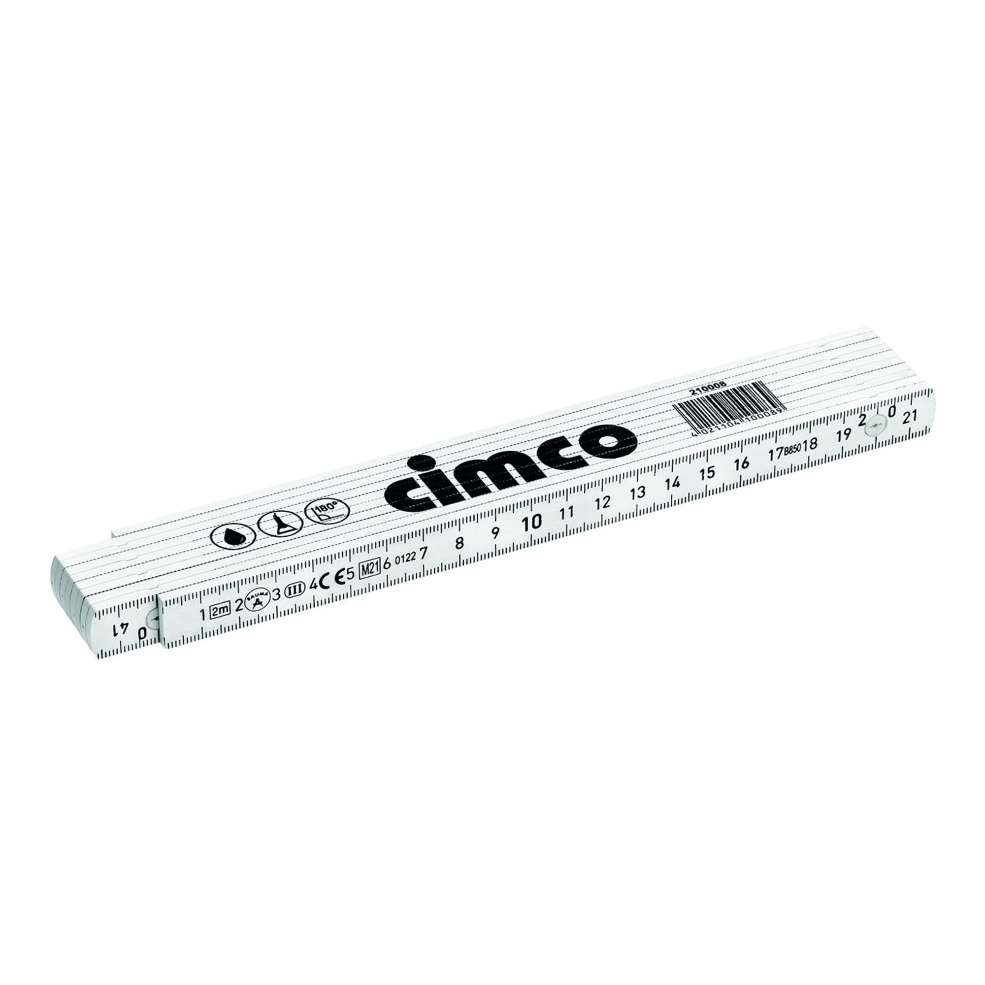 Cimco Zollstock Cimco Gliedermaßstab 2m, Kunststoff 210008