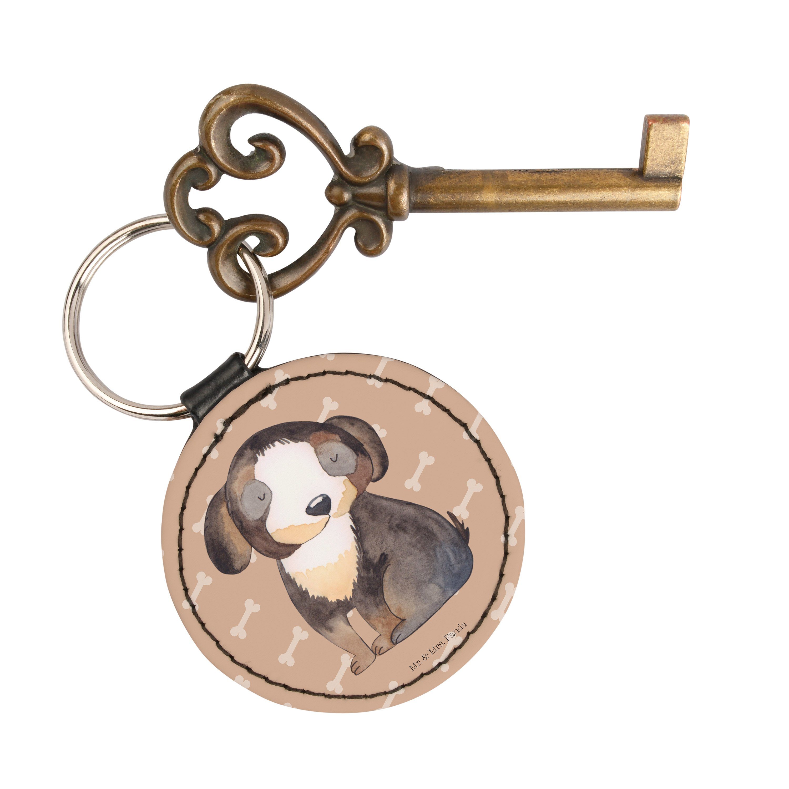 Mrs. (1-tlg) Hundeglück - Schlüsselanhänger Schutzengel, Mr. Hund, Geschenk, Panda - & entspannt Hund schwarzer