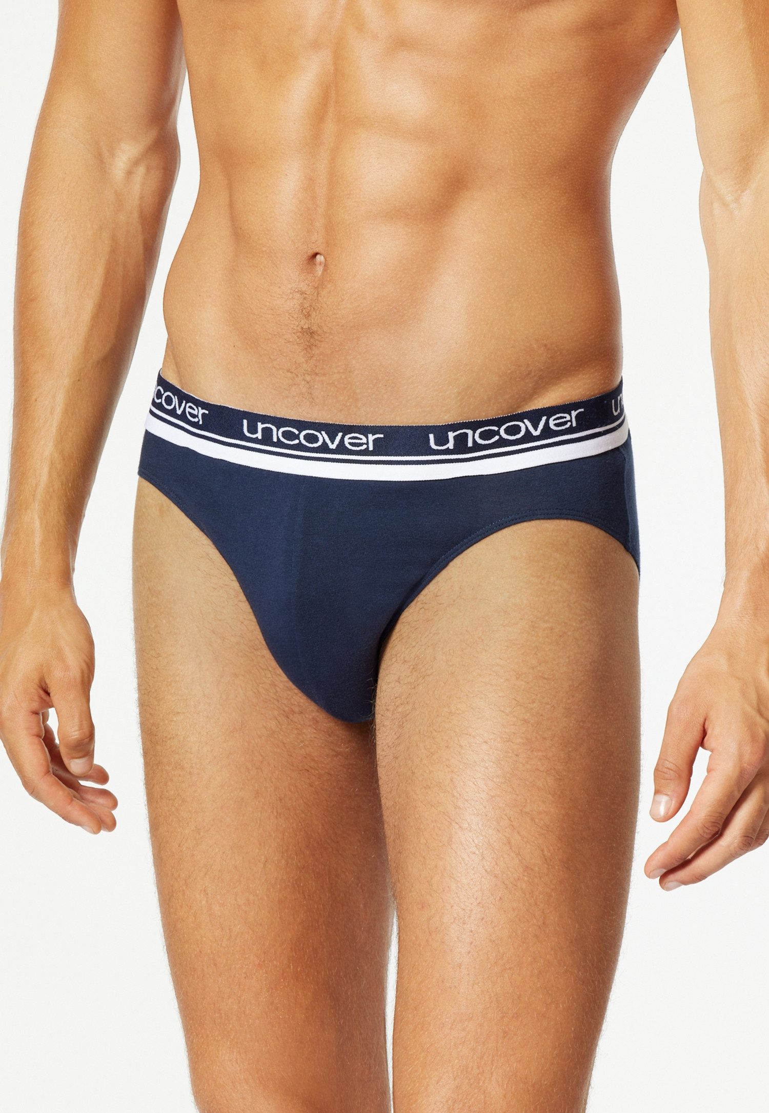 uncover by SCHIESSER Rioslip Uncover Cotton (3er Pack) elastisch, sportlicher-Look, ohne Eingriff, Logo-Bund