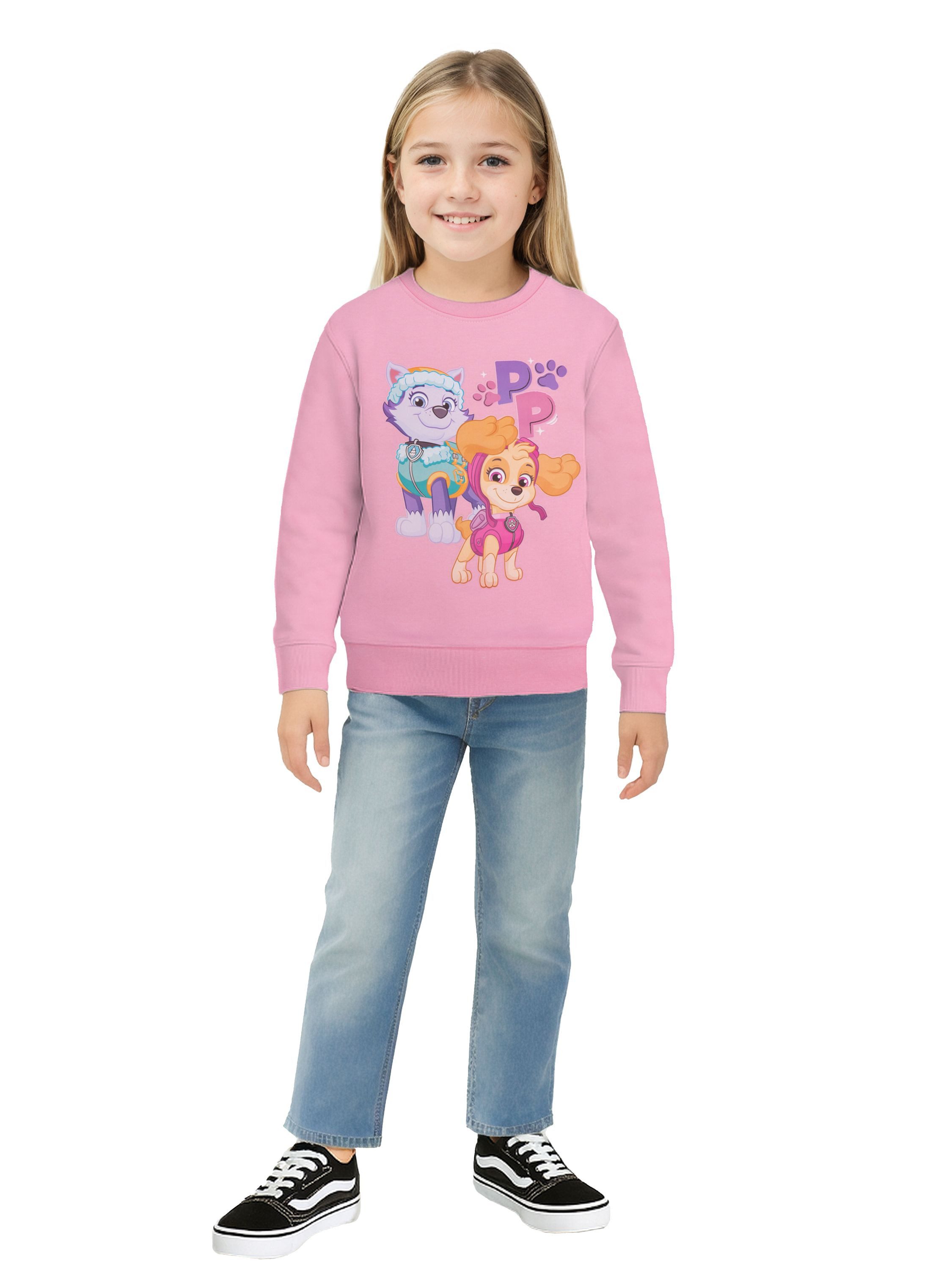 United Labels® Sweatshirt Paw Patrol Sweatshirt für Mädchen - Kinder Pullover Oberteil Rosa
