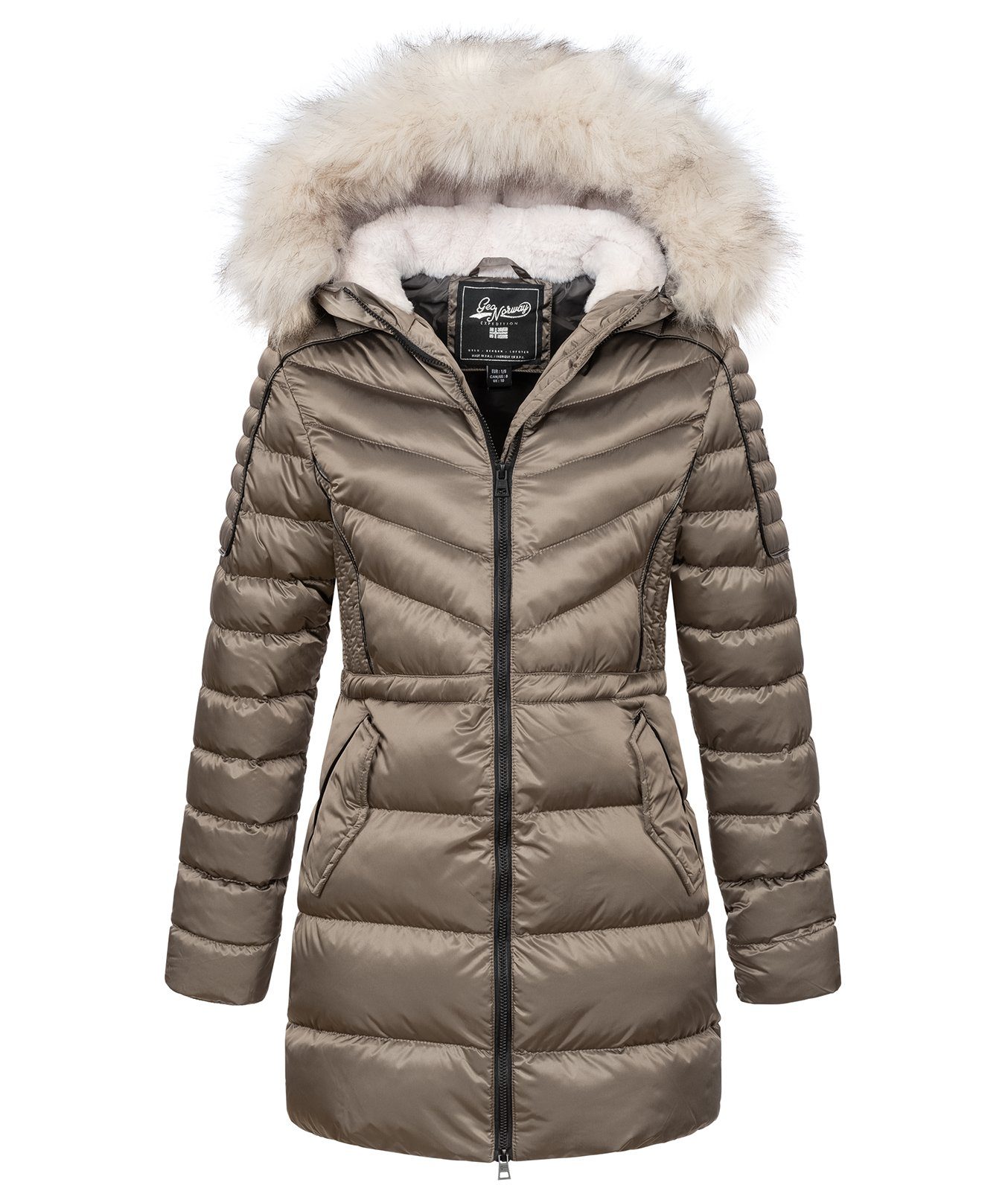 Beliebte Produkte sind Geo Norway Winterjacke Winter Mantel Damen Jacke Beige D-478