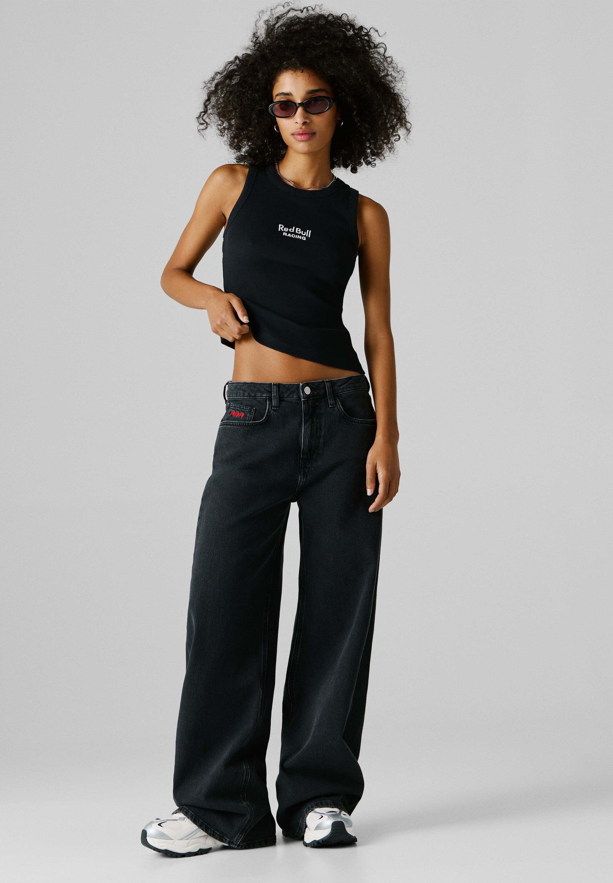 Red Bull Racing x Pepe Loose-fit-Jeans wide leg jeans WIDE LEG COLOUR DENIM