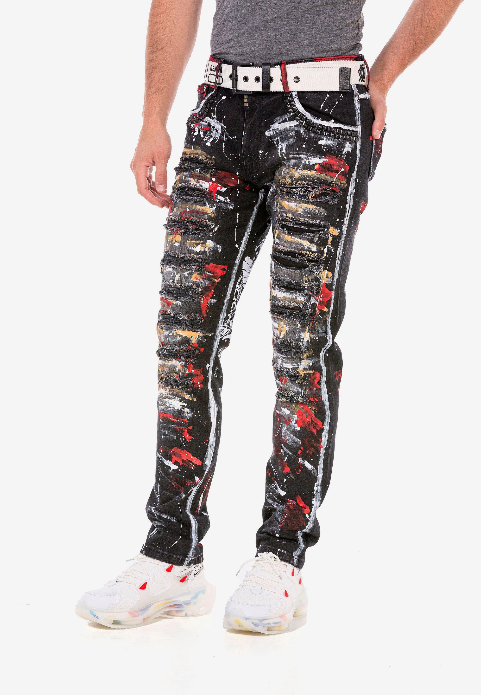 Cipo & Baxx Streetstyle Straight-Jeans im coolen