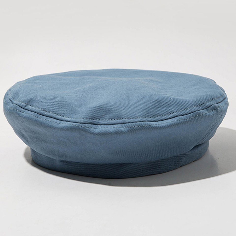 Blusmart Achteckige Baskenmütze Blau Modische Verstellbar, Freizeit-Baskenmütze,