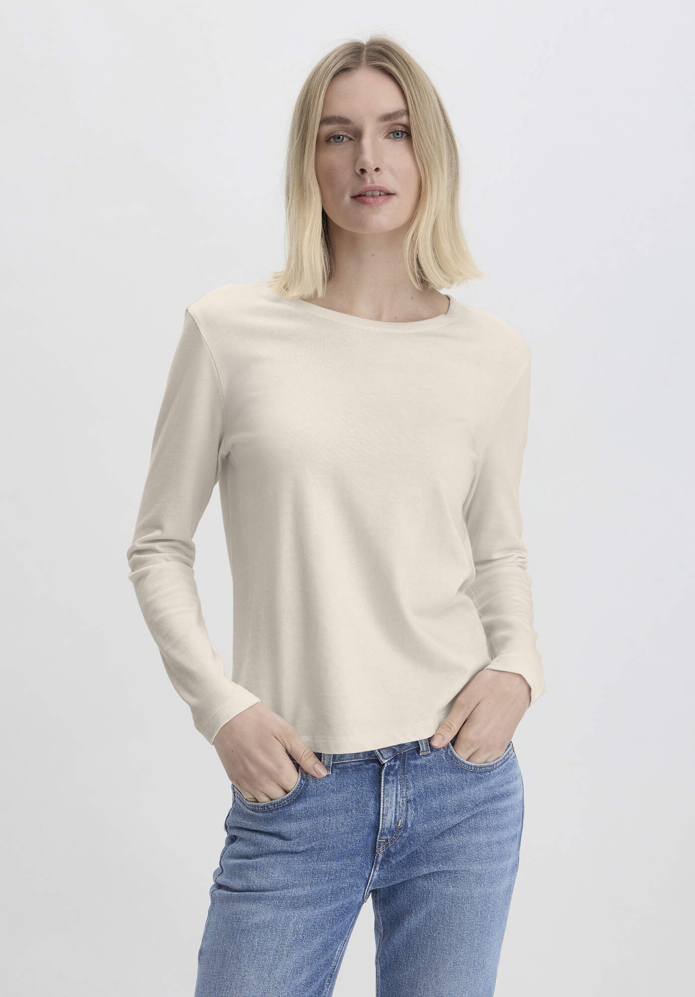 Hessnatur T-Shirt Langarm Regular aus reiner günstig online kaufen