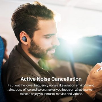 TOZO NC9 Bluetooth 5.3 Mit Hybrid Active Noise Cancellation In-Ear-Kopfhörer (Kabellose Ohrhörer mit transparentem Modus für bewusstes Eintauchen in Umgebungsgeräusche., Stereo In-Ear Headphones mit Immersive Sound, 3 Microphones)