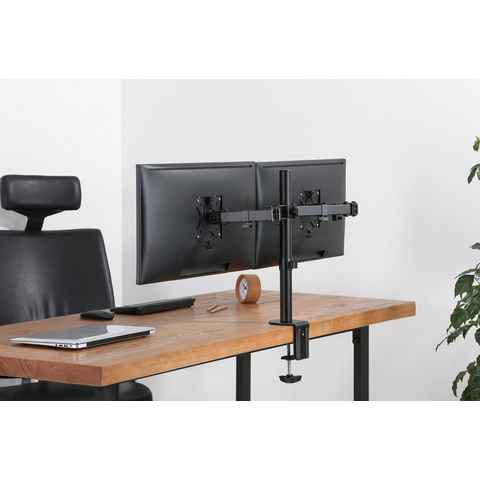 HALTERUNGSPROFI Dual Tischhalterung Office-414 Monitor-Halterung, (bis 32,00 Zoll, neigbar, schwenkbar, drehbar)