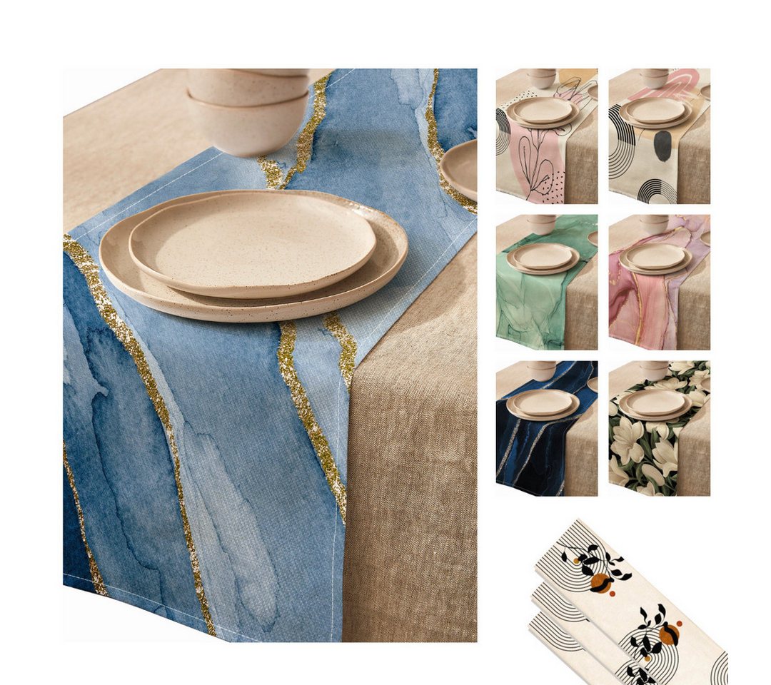LIVINA HOME Tischläufer Premium Tischdecke abwaschbar, Tischband, moderne Leinenoptik Decke, Tischtuch, Gartentischdecke, Tafeltuch, Oster Deals Sale!