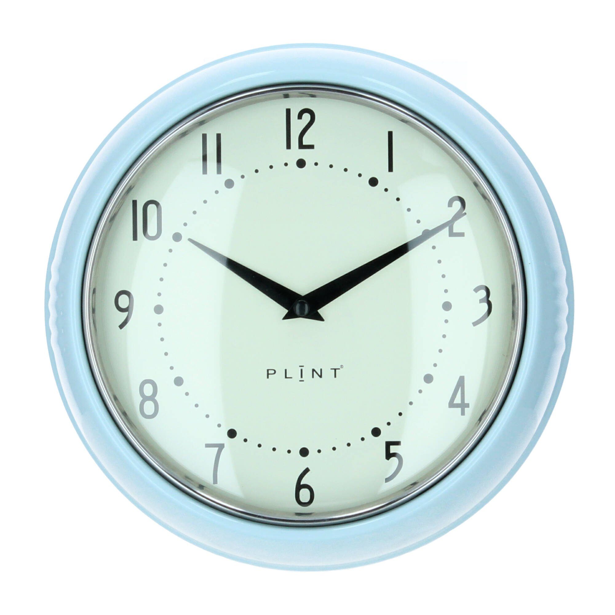 Plint Wanduhr Küchenuhr Retro ice pastellblau günstig online kaufen