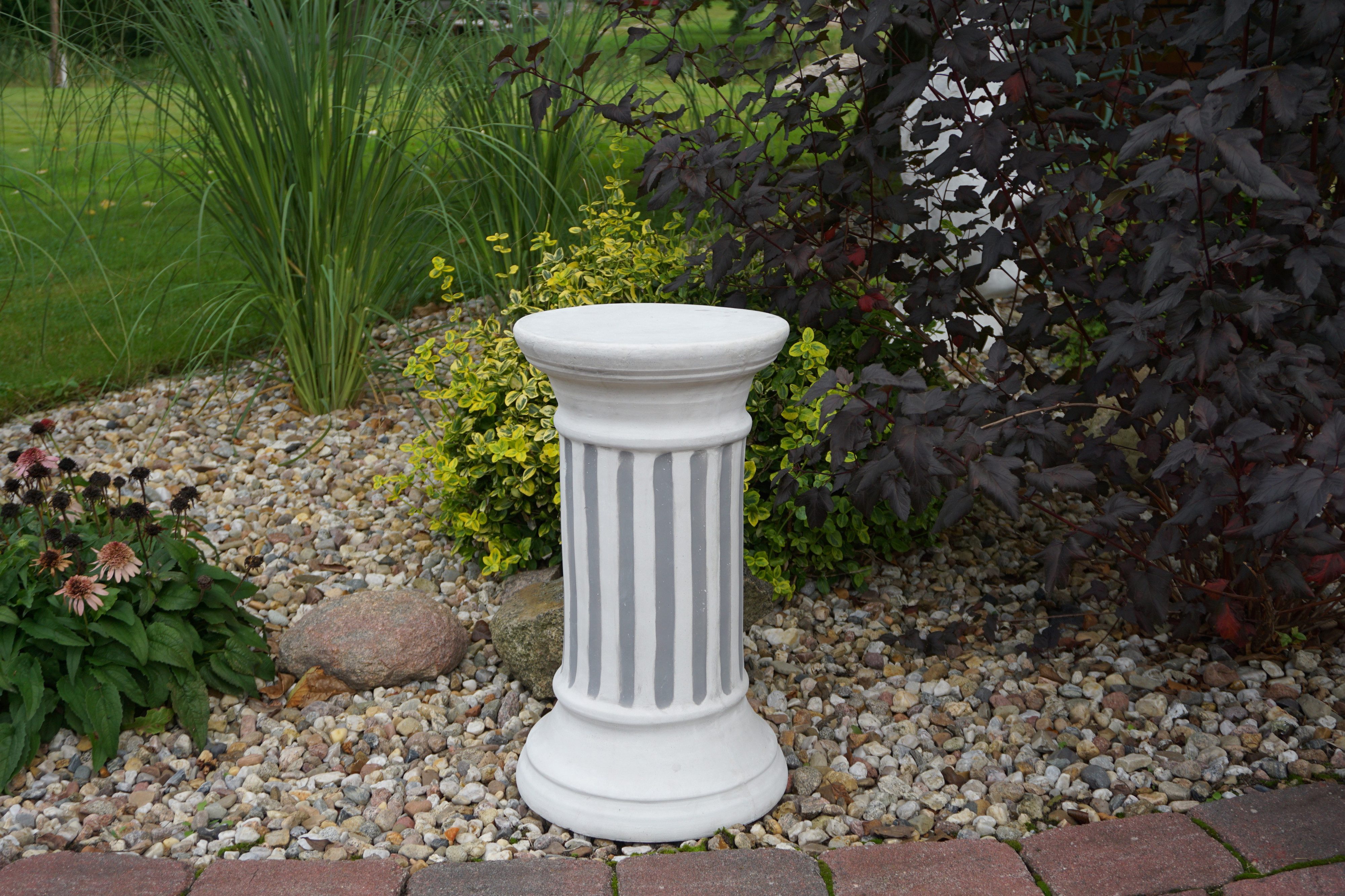 gartendekoparadies.de Gartensockel Rund-Säule, Steinsockel, Podest, H. 58 cm, Stellfläche Ø 30 cm, 44 kg, Frostsicher