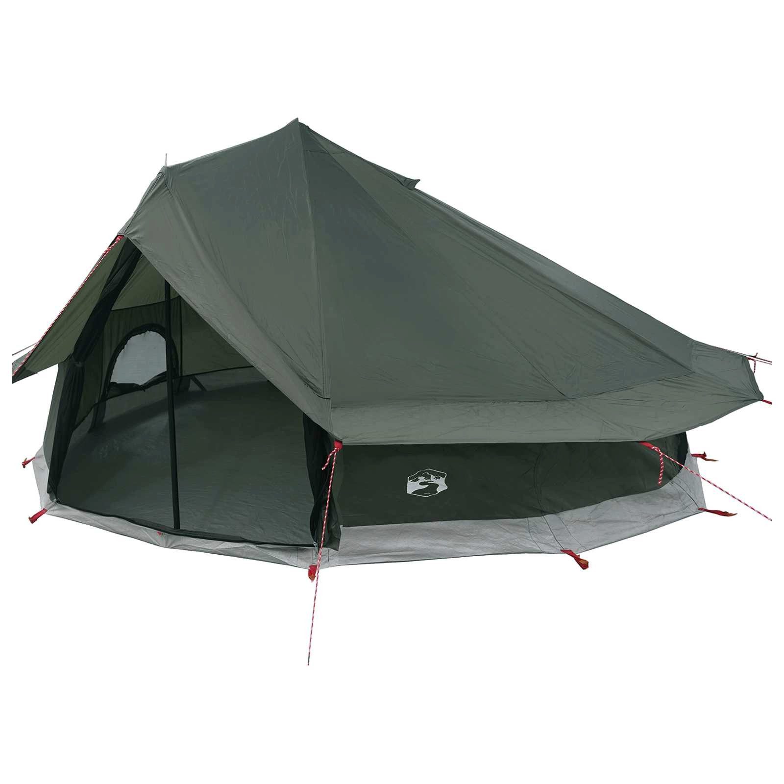 vidaXL Tipi-Zelt Tipi Zelt Olivegrün 800 x 800 x 430 cm Polyester und Stahl, (1 tlg)