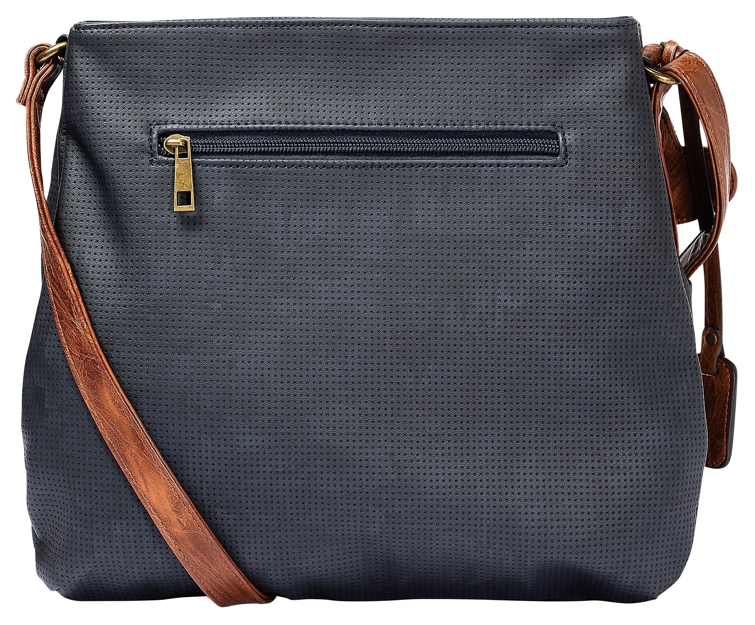Rieker Umhängetasche, Schultertasche, Damen Handtasche mit zwei Hauptfächern