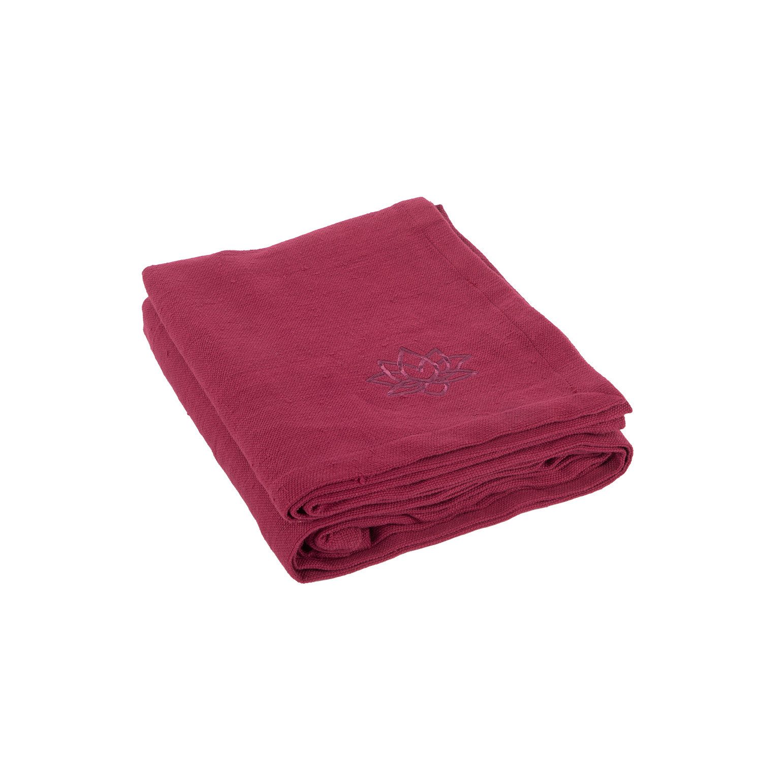 Wohndecke Yogadecke SHAVASANA, Baumwolle weinrot, bodhi günstig online kaufen