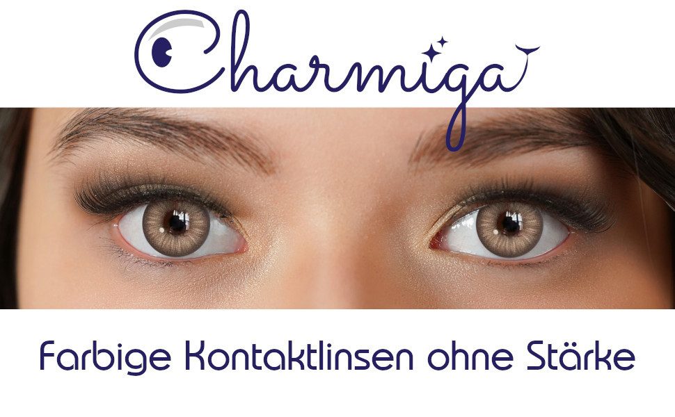 Charmiga Jahreslinsen Farbige Kontaktlinsen Braun, Farblinsen ohne Stärke, Wild Brown, Farbige Kontaktlinsen