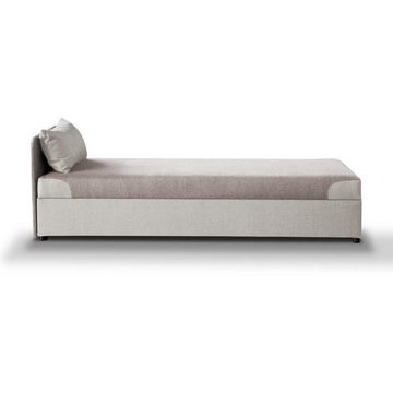 Beautysofa Schlafsofa Roland, 90 x 200 cm Einzelsofa, Strukturgewebe-Bezug Sofa, mit Relaxfunktion, mit Bettkasten, im modernes Stil