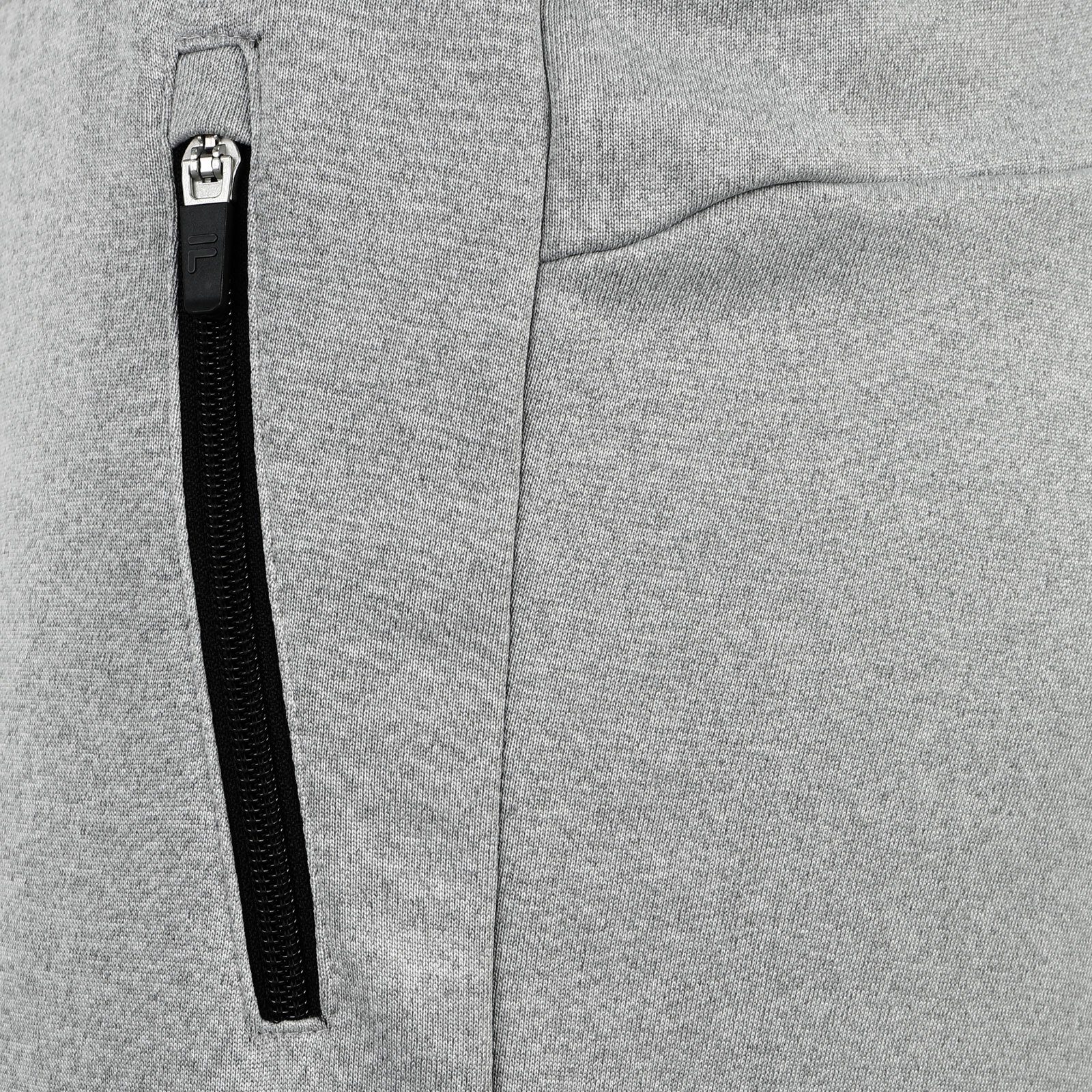 linken dem Sweatpants light 80000 Fila Logo auf Oberschenkel Lanz grey Sweathose melange reflektierendem mit