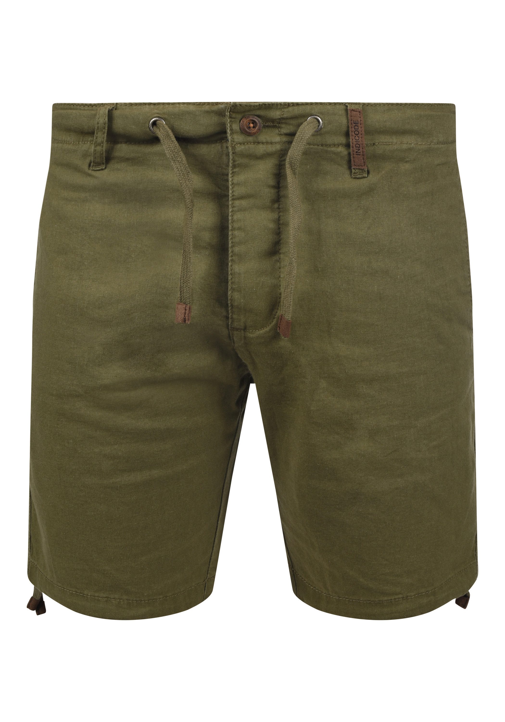 Indicode Leinenhose IDMoses Kurze Hose aus Leinenqualität