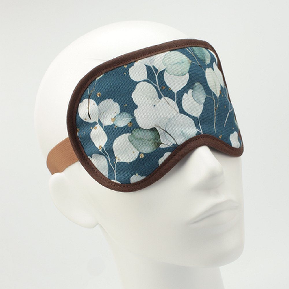BEAZZ Schlafmaske Schlafmaske, Augenmaske, Schlafbrille - Eukalyptus, Bequem - Perfekte Abdunklung, 1-tlg., HANDMADE IN GERMANY