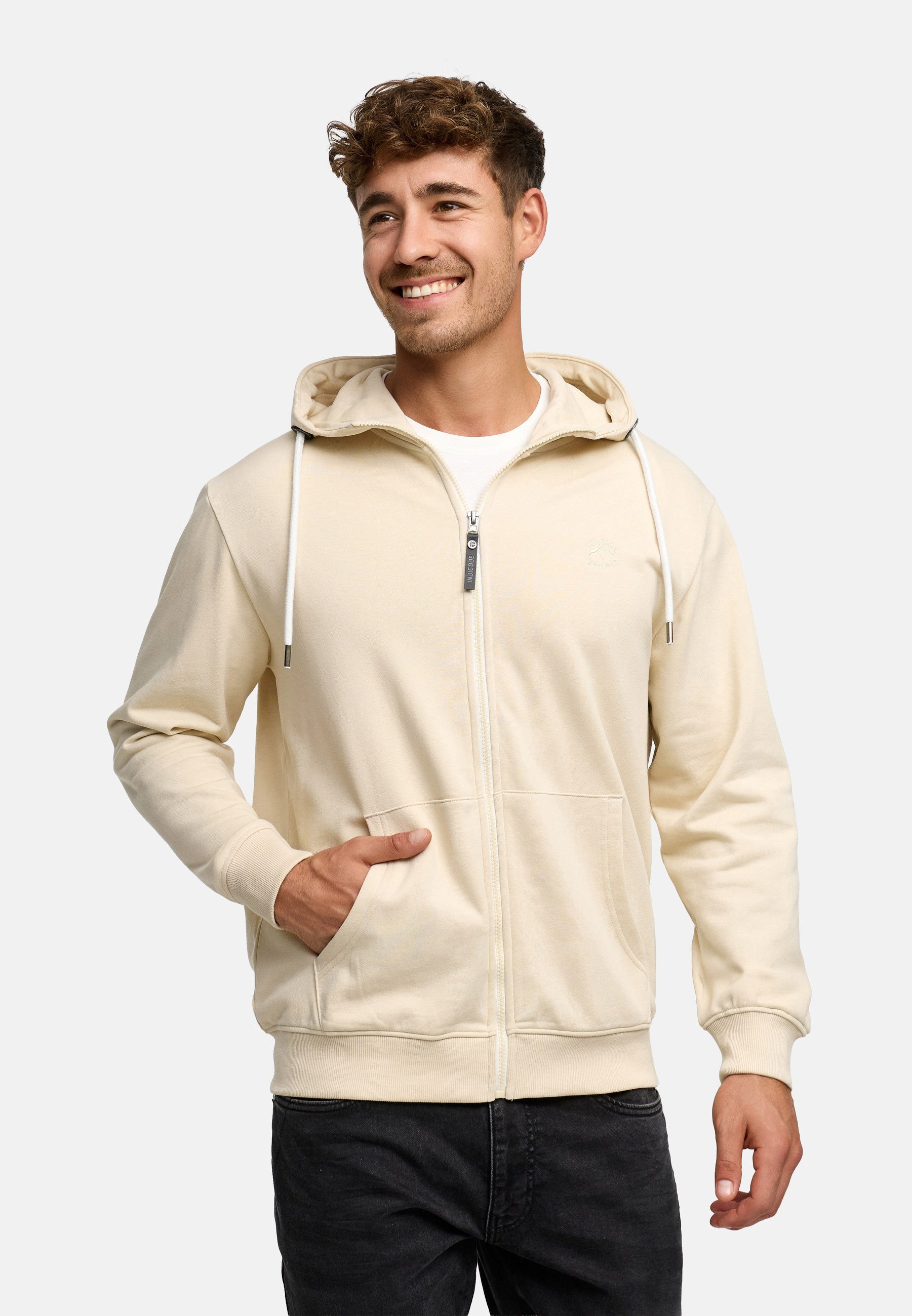 Indicode Kapuzensweatjacke Herren INChristos Hoodie Sweatjacke Herrenjacke