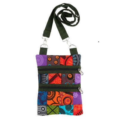 KUNST UND MAGIE Umhängetasche Handytasche Brustbeute Hippie Crossbag Schulter Tasche Passportbag