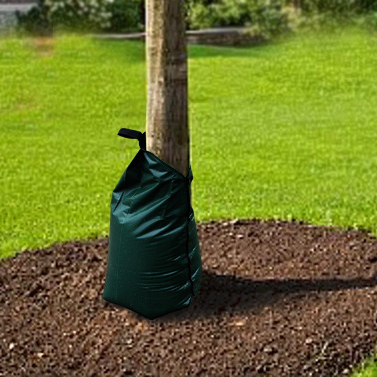 colourliving Bewässerungssystem Baumbewässerungsbeutel 75 Liter PE Giesssack, Wasserbeutel, 2 Griffschlaufen, Einfüllvorrichtung – Bild 4 von 5