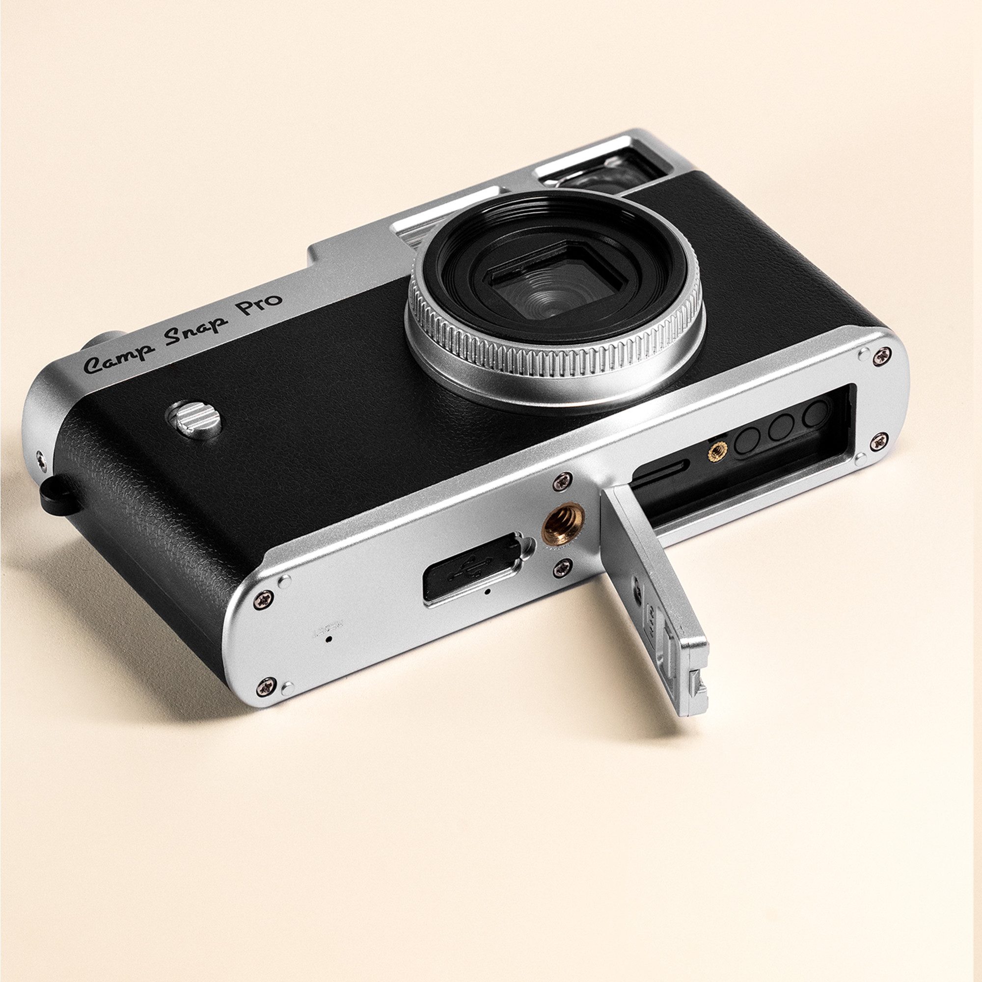 Camp Snap CS-PRO Retro Digitalkamera 16MP mit Xenon-Blitz, Vintage Style Kompaktkamera (Fixfokus-Objektiv, 16 MP, Keiner, 16MP Retro Kamera ohne Display mit Xen – Bild 5 von 5