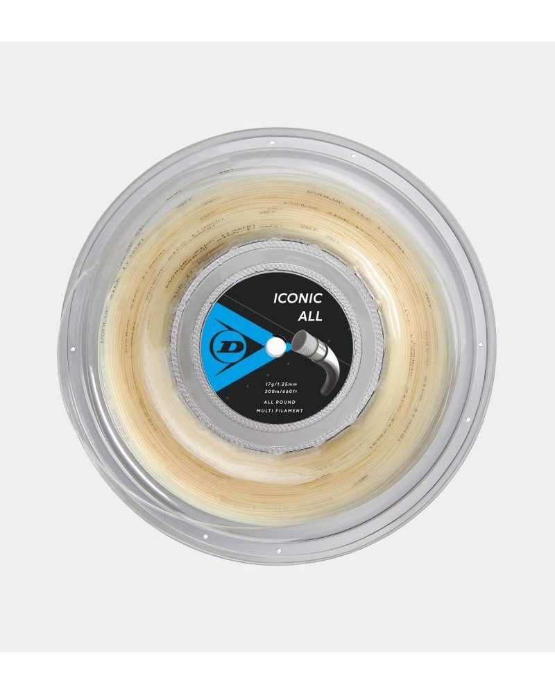 Dunlop Tennissaite Iconic All (Kontrolle) natur 200m Rolle, Saitendicke: 1.25