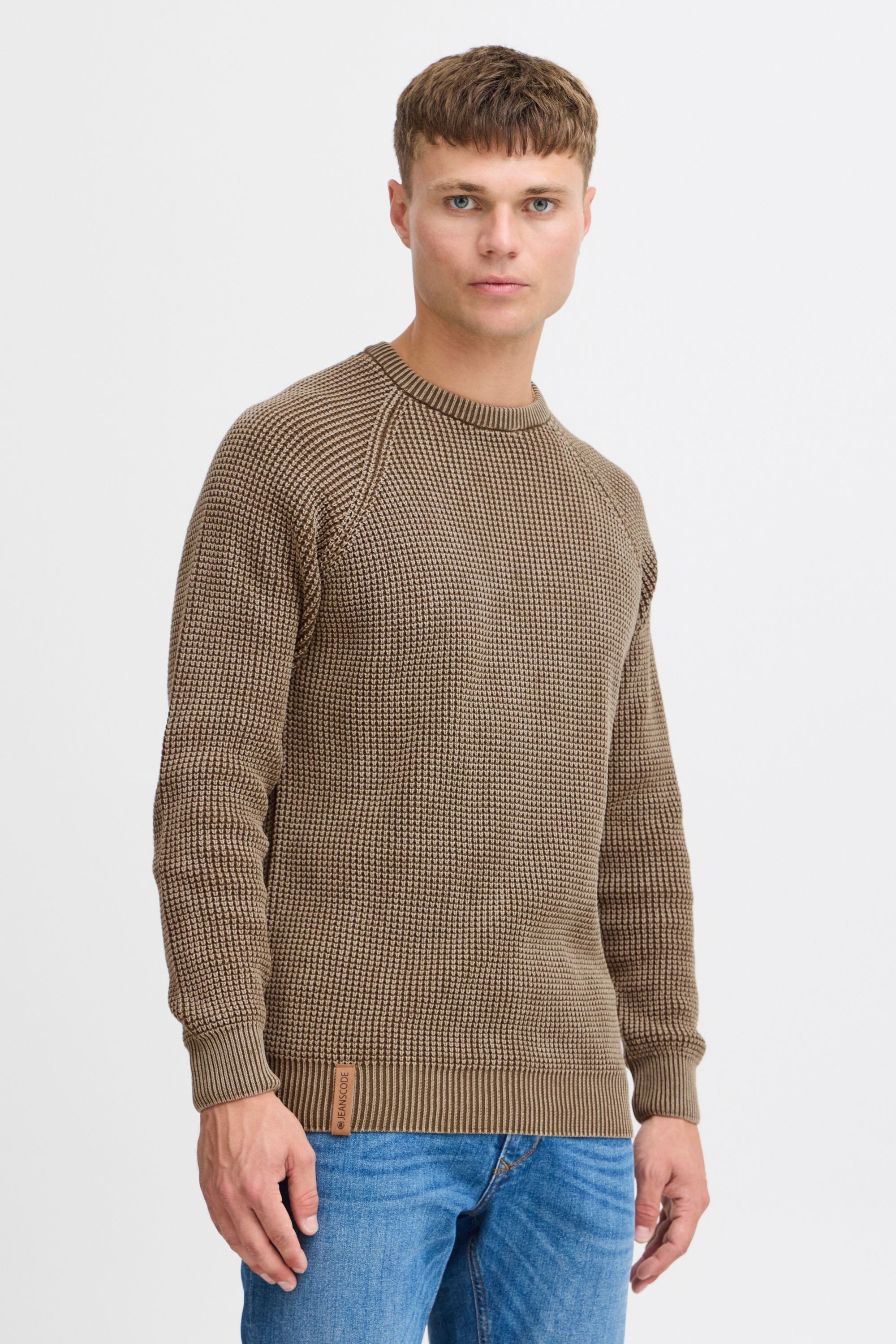 Indicode Strickpullover IDRockford Strickpulli in Waffelstrick-Optik günstig online kaufen