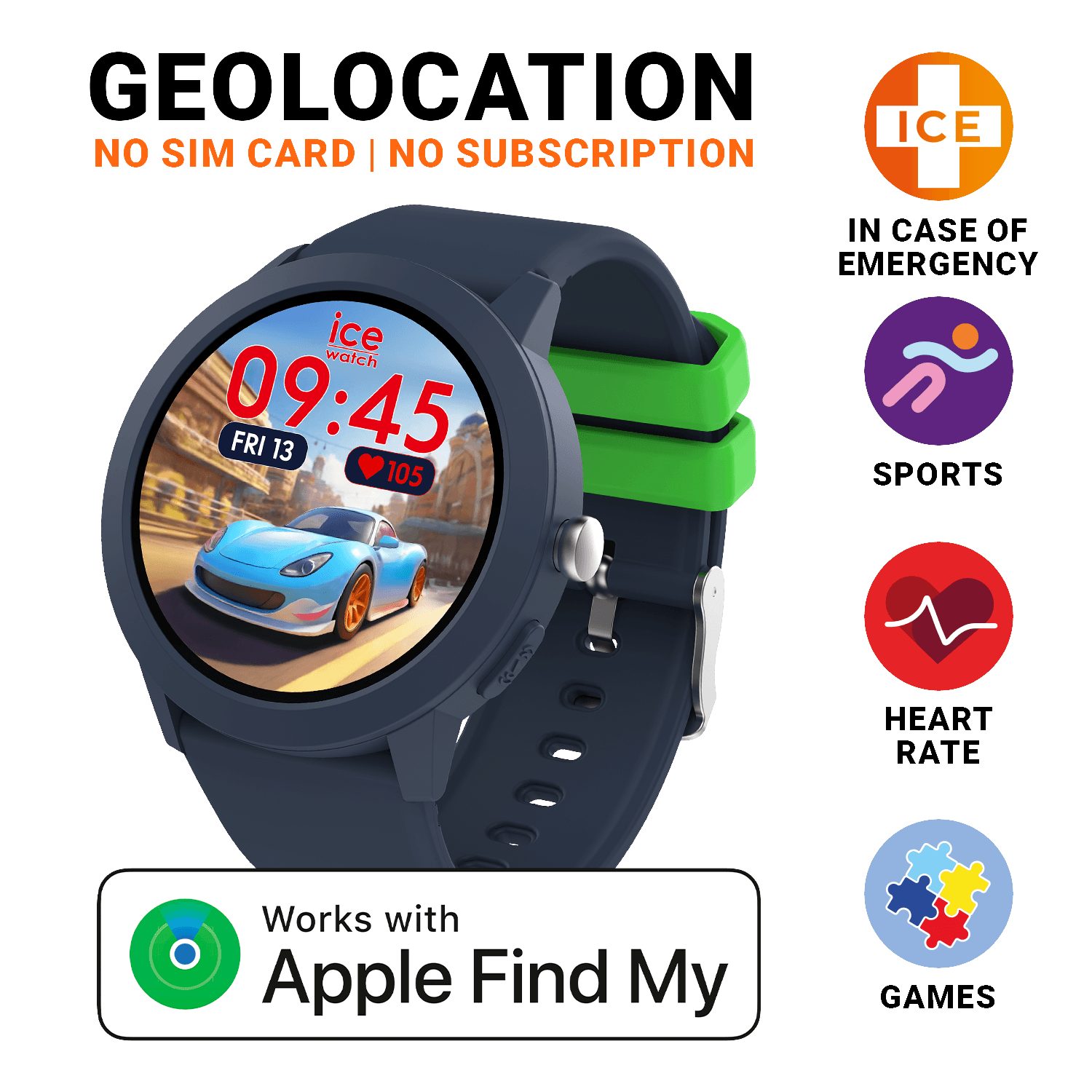 ice-watch Smartwatch, Armbanduhr, Kinderuhr, Silikonarmband, Bluetooth, digital