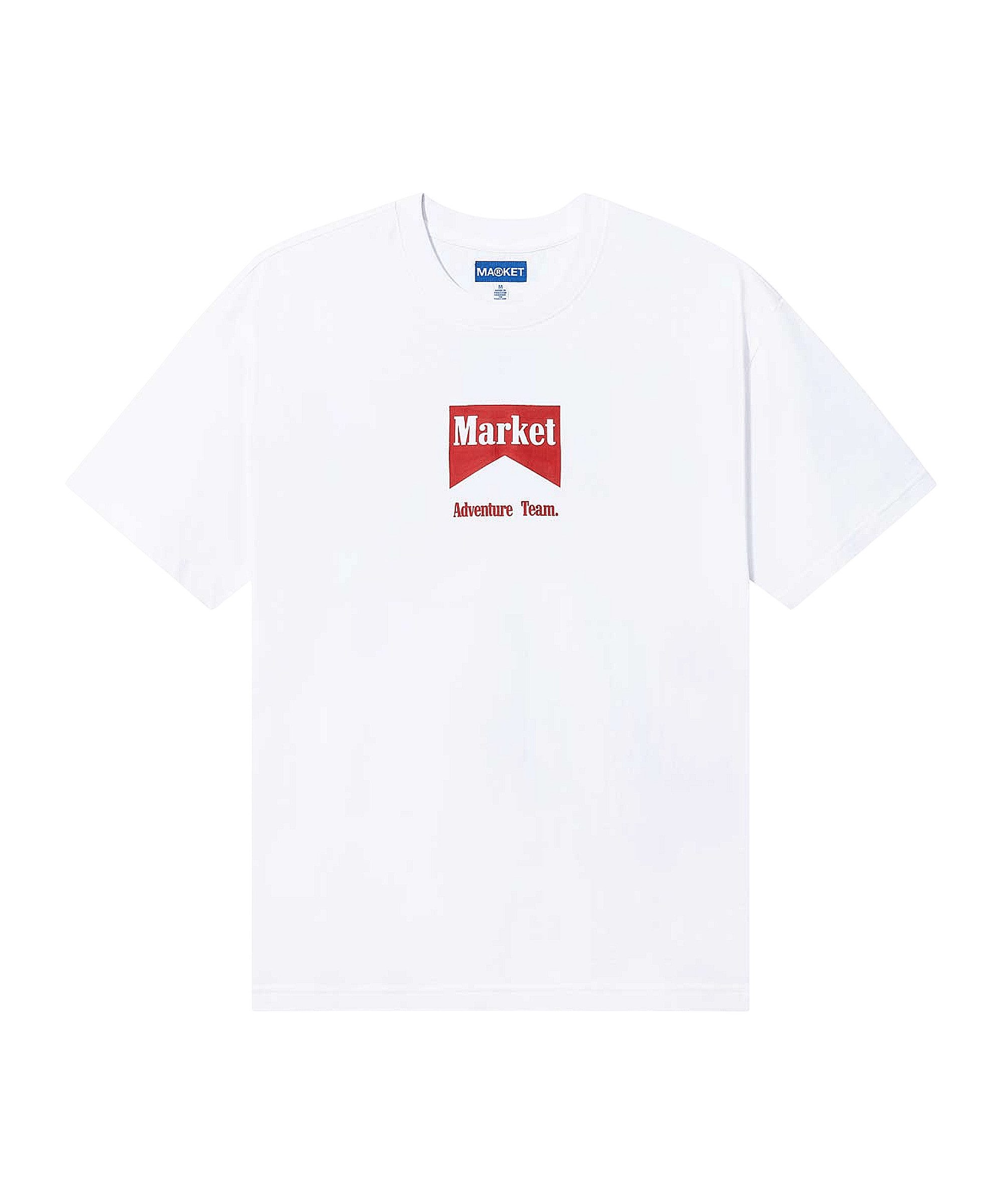 Market T-Shirt Market Adventure Team T-Shirt Weiß Kurzarm-Shirts Baumwolle