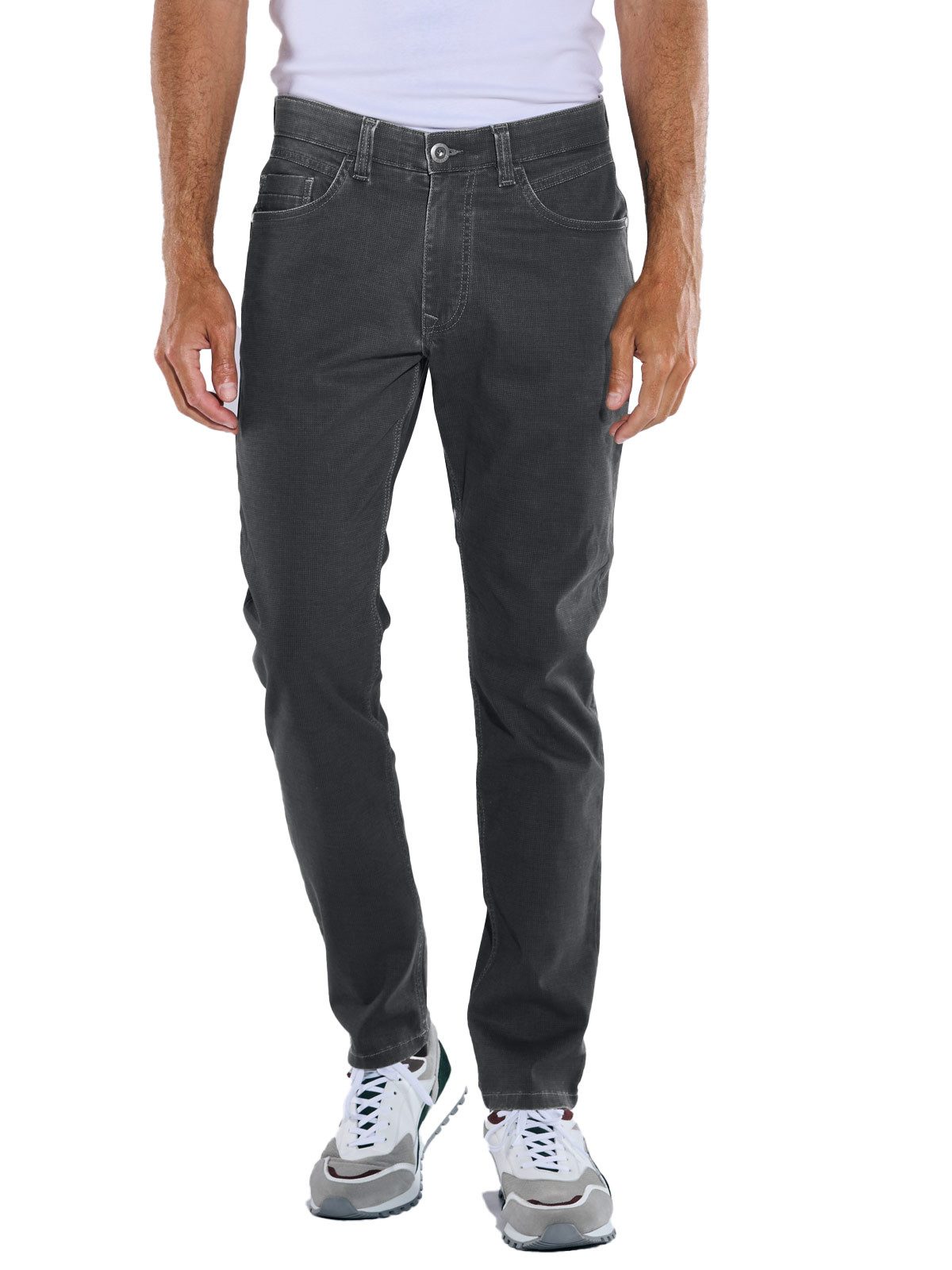 Engbers 5-Pocket-Hose engbers Herren Hose straight, Dunkelgrau