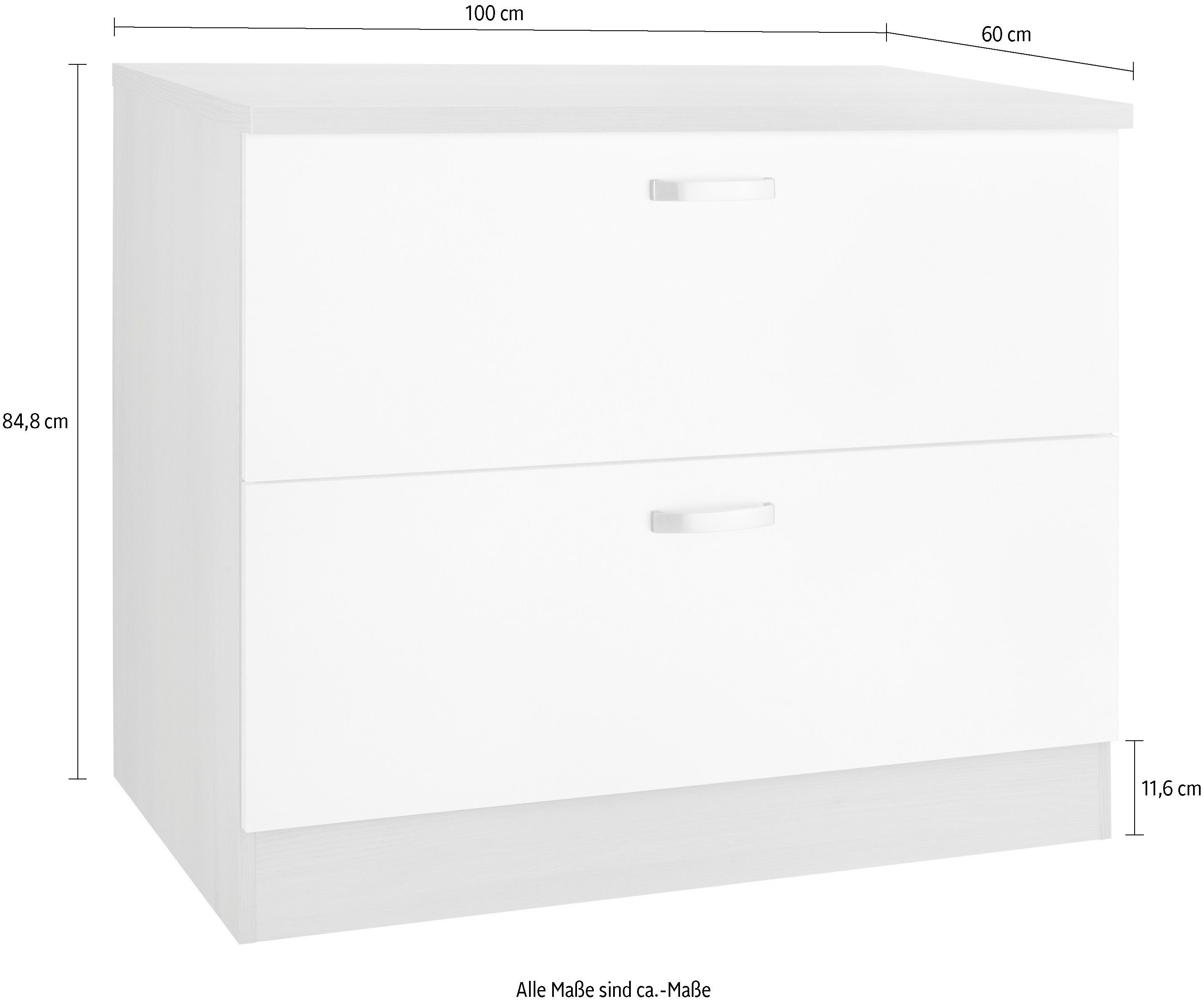 OPTIFIT Unterschrank Faro, mit Metallgriffen, Breite 100 cm