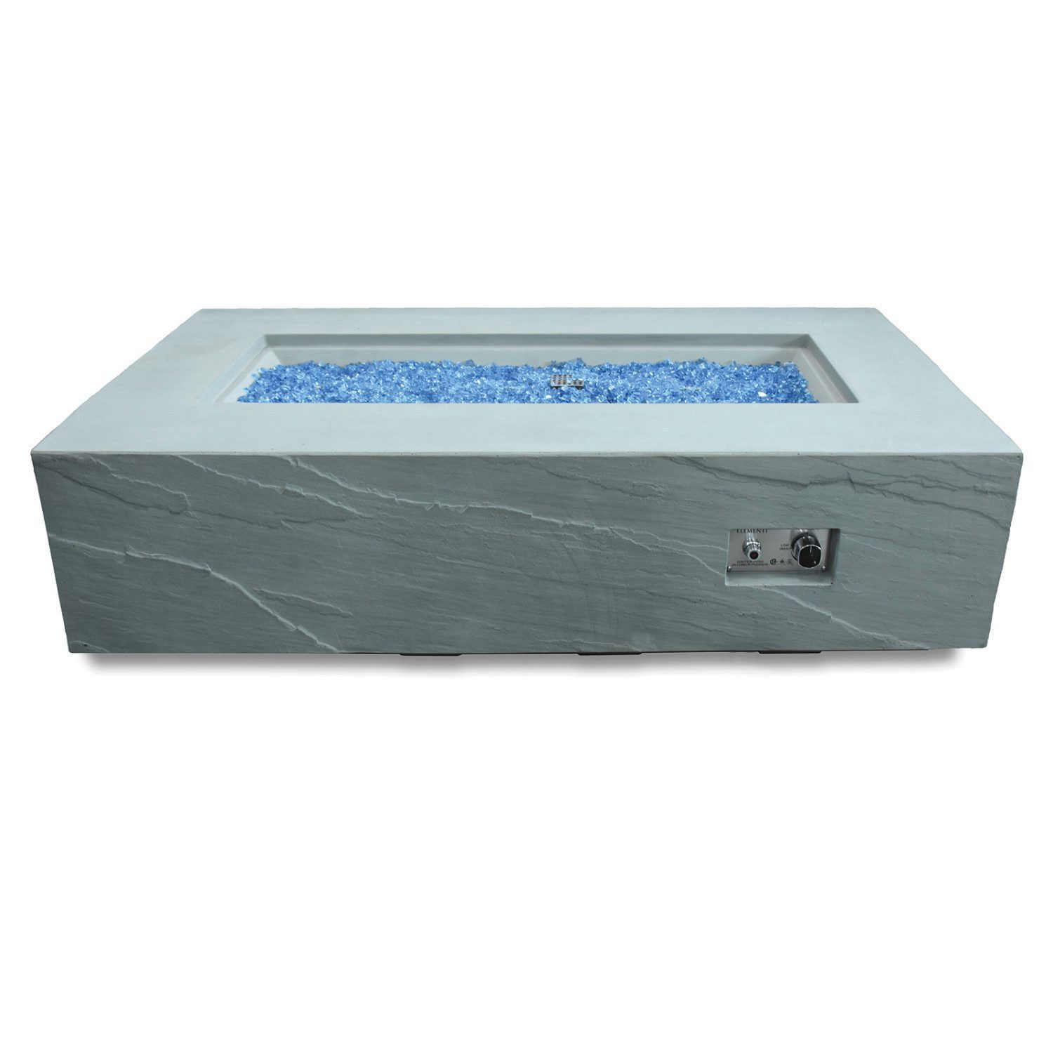 ELEMENTI Feuerstelle Gas "Colorado" in Sandstein-Optik, (Set inkl. Zubehör, 8-St., ohne Gasflasche), grau, 142,2 x 81,3 x 38 cm (L x B x H)