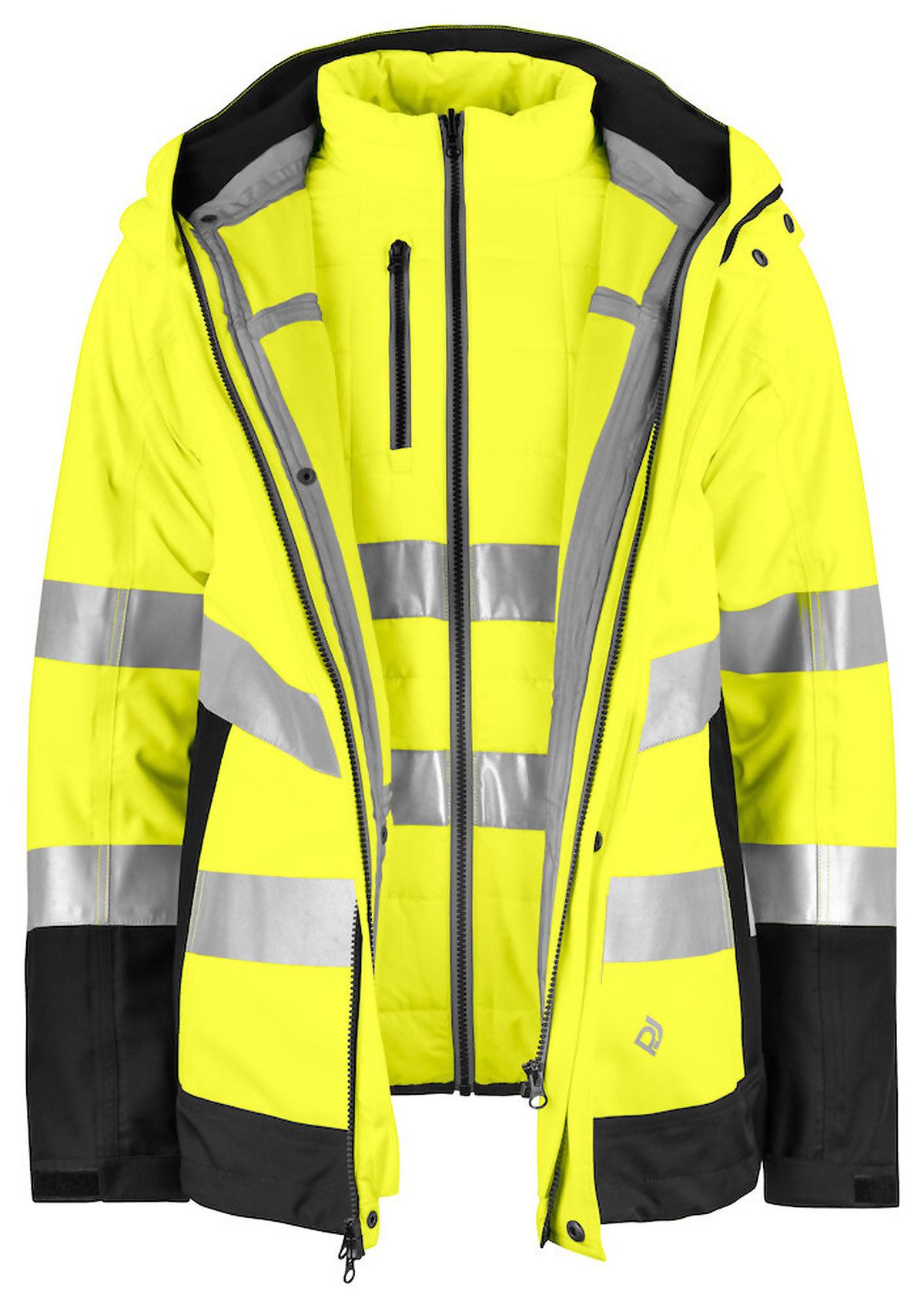 ProJob Arbeitsjacke 6445 3-IN-1 FUNKTIONS-JACKE EN ISO 20471 KLASSE 3/2