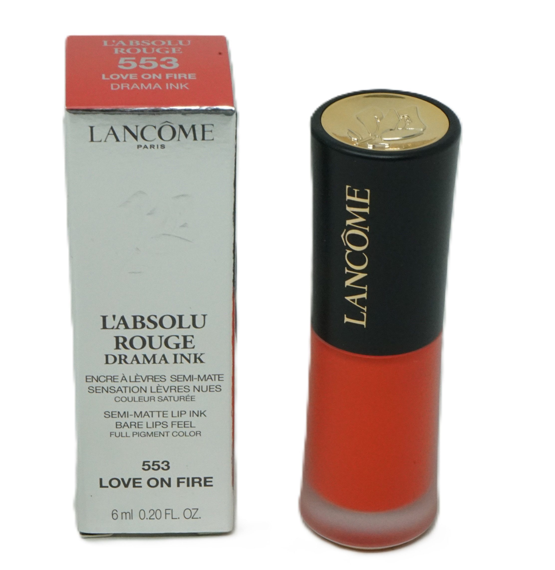 LANCOME Lippenstift Lancome L'Absolu Rouge Lippenstift Drama Ink 553 Love On Fire 3,4g