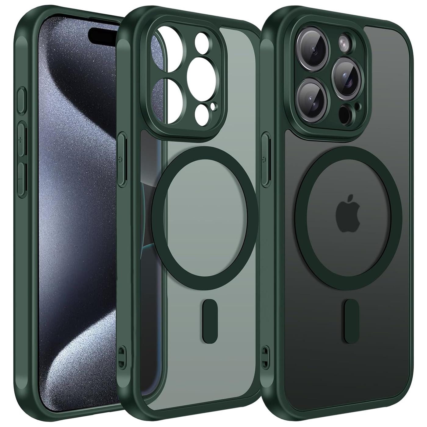CoolGadget Handyhülle für Apple iPhone 15 Pro Max 6,7 Zoll, Kamera Schutz Hülle Silikon Hard Case Schutzhülle für Magsafe Zubehör