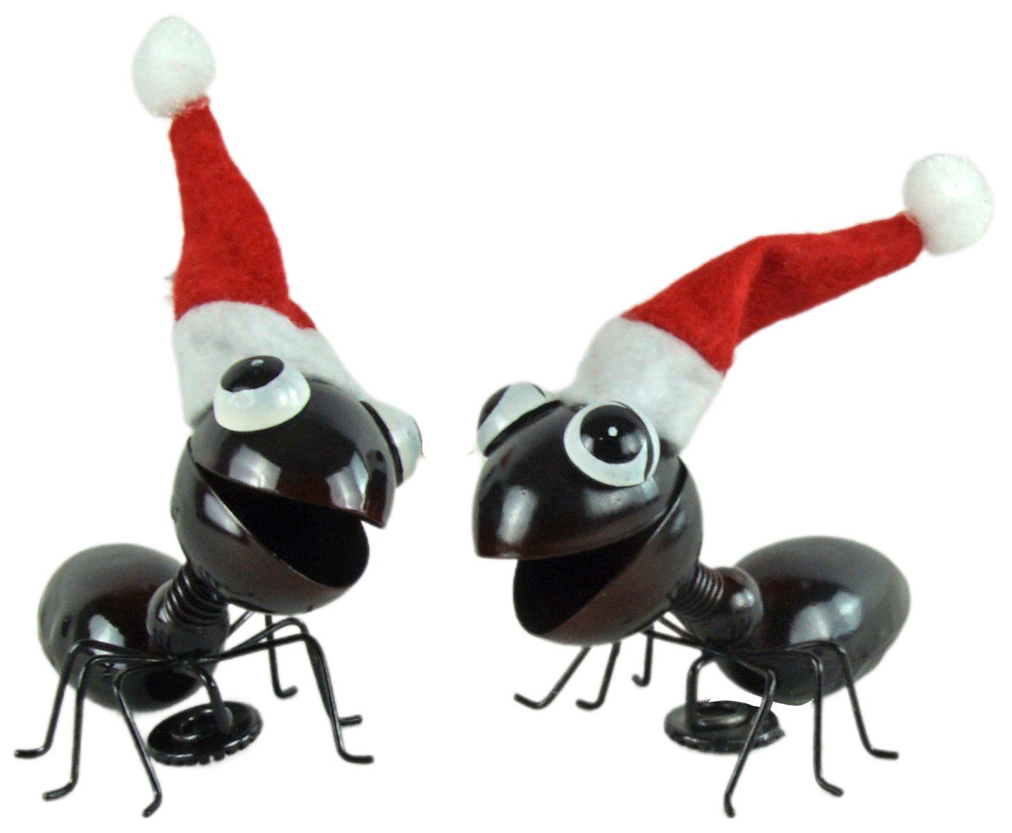 Holzwurm GmbH Weihnachtsfigur 2er Set Magnet Ameisen mit Weihnachtsmütze (2 St)