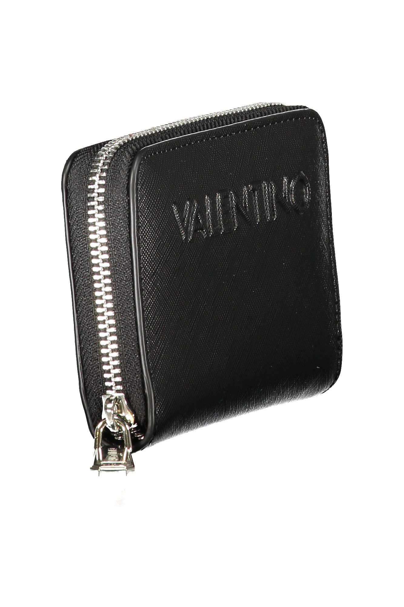 Valentino Geldbörse, Stylische schwarze Damengeldbörse mit vielen Fächern und Reißversch
