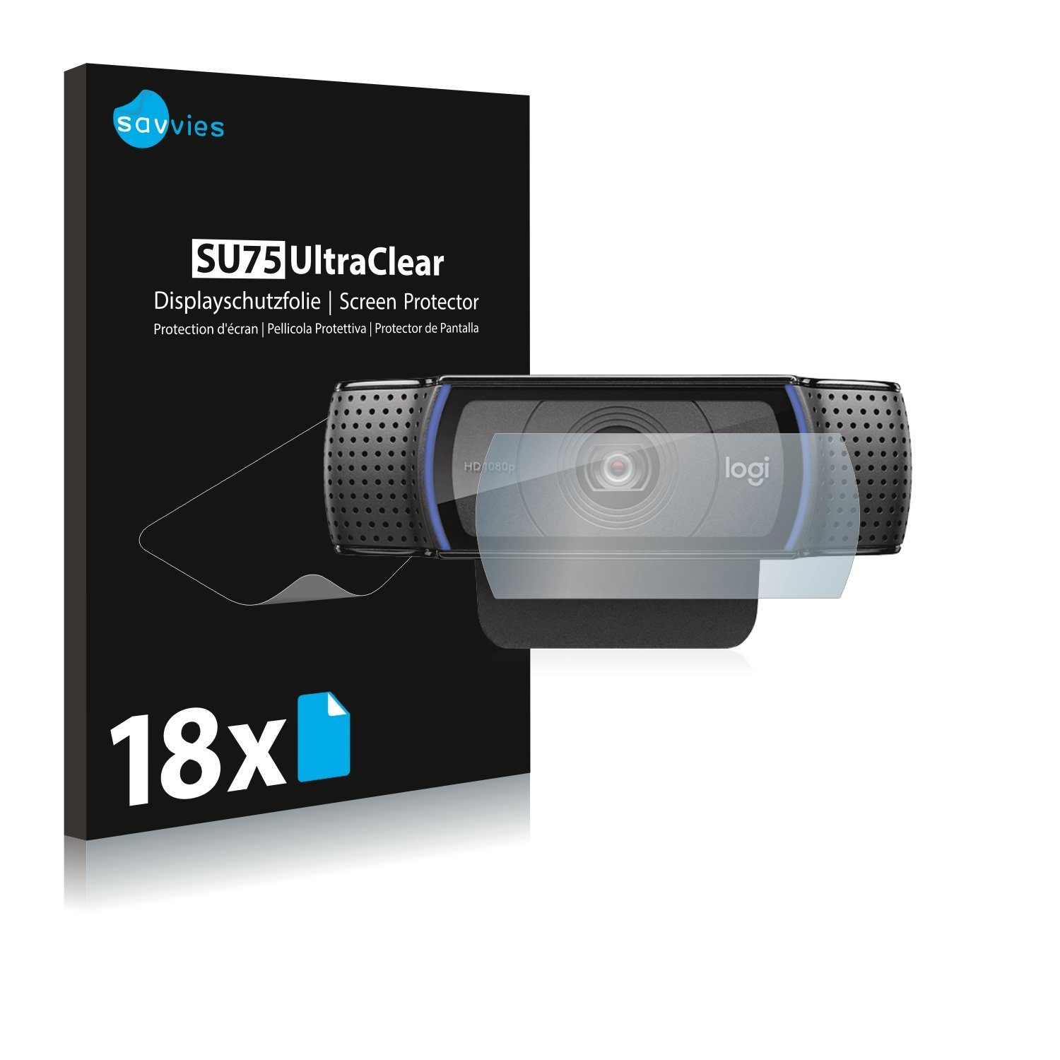 Savvies Schutzfolie »für Logitech C920 HD Pro Webcam«, (18 Stück), Folie Schutzfolie klar online ...