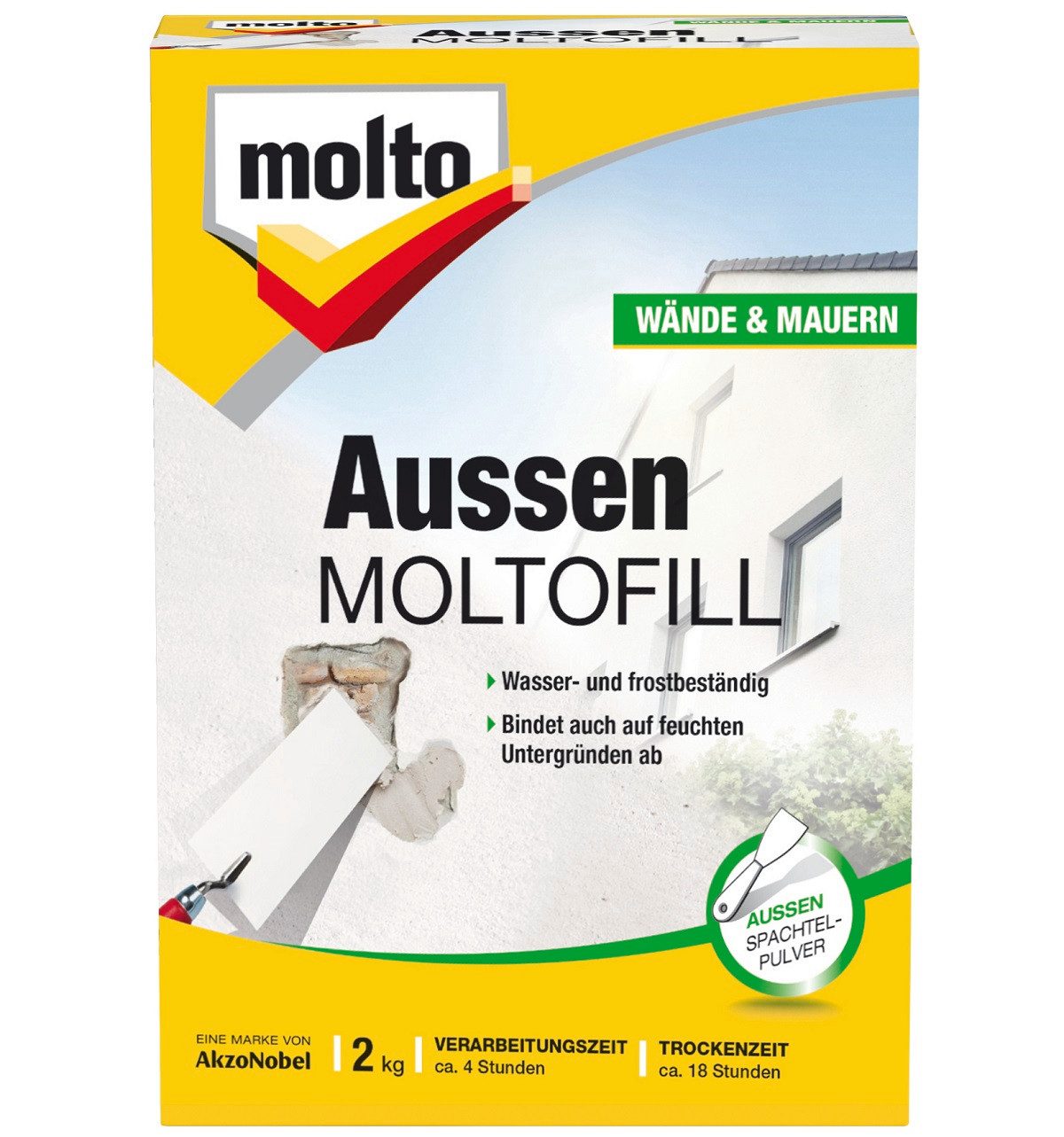 MOLTO Spachtelmasse MOLTO Moltofill Spachtelpulver Außen 2 Kg