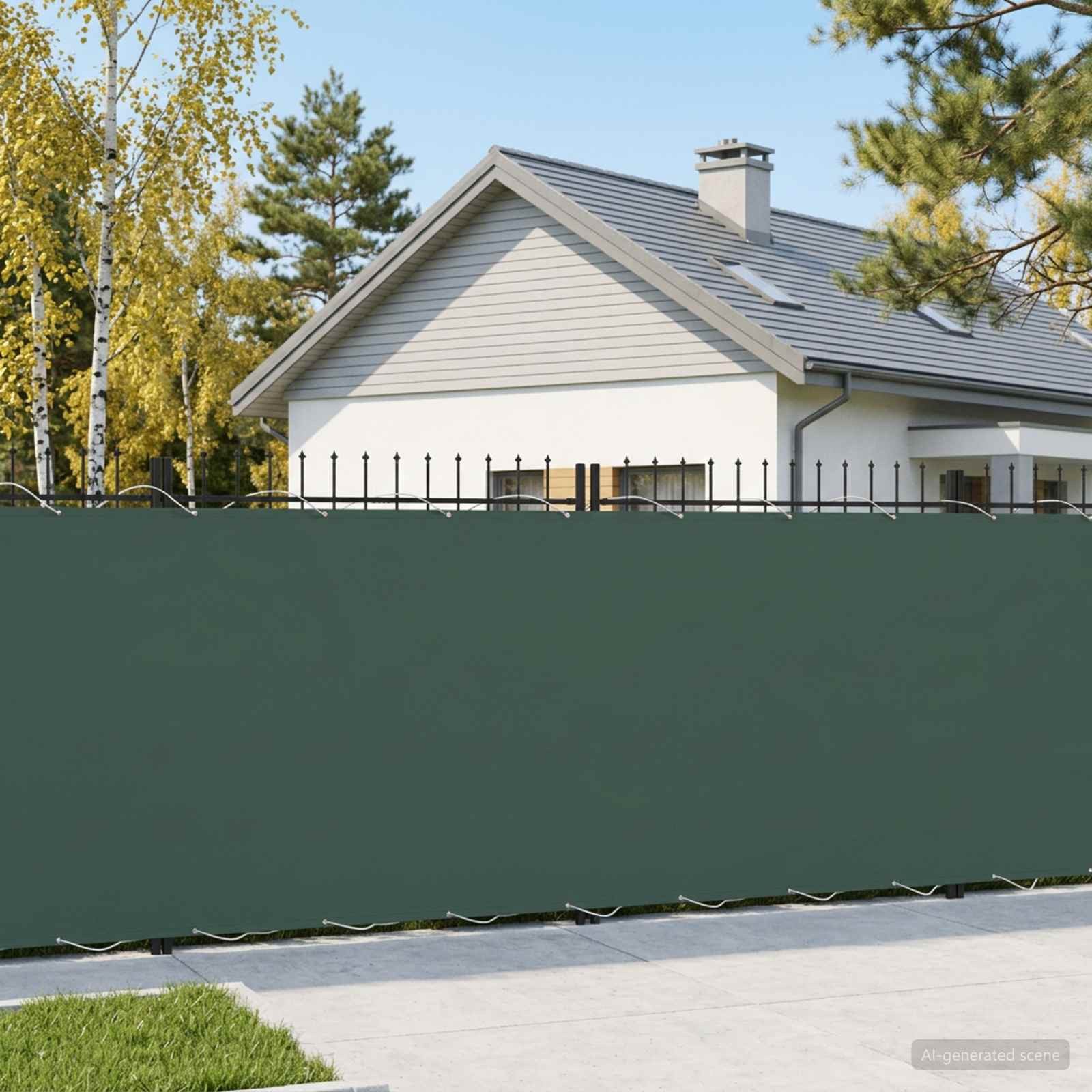 vidaXL Balkonsichtschutz Balkon Sichtschutz 200 x 200 cm Stoff mit PU-Beschichtung (1-St)