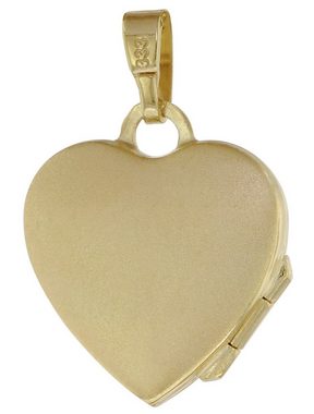 trendor Kette mit Anhänger Medaillon mit Diamant Gold 333/8kt mit vergoldeter Silberkette