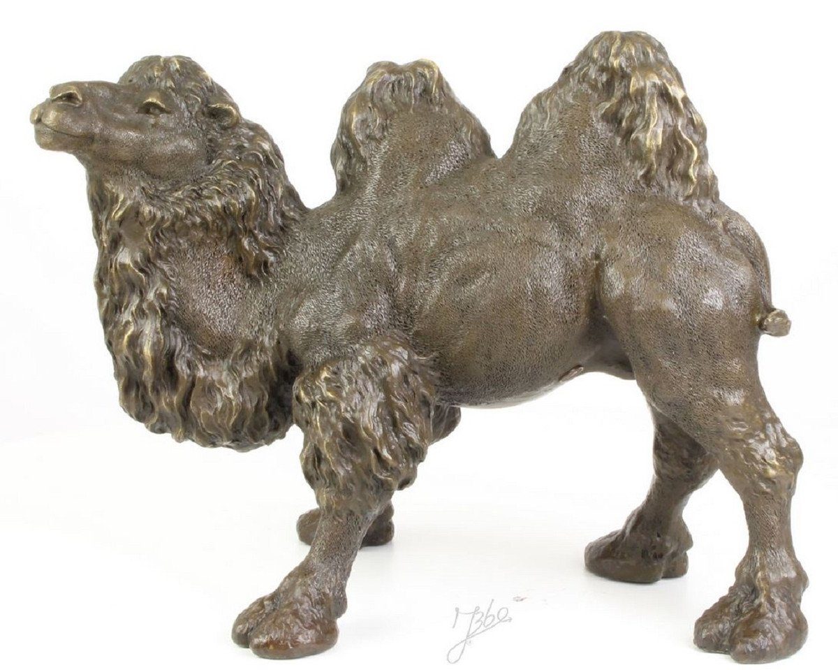 Edle Skulptur Kamel Bronze Bronze cm - H. / Dekofigur x Casa Padrino Gold Luxus Bronzefigur 44 34