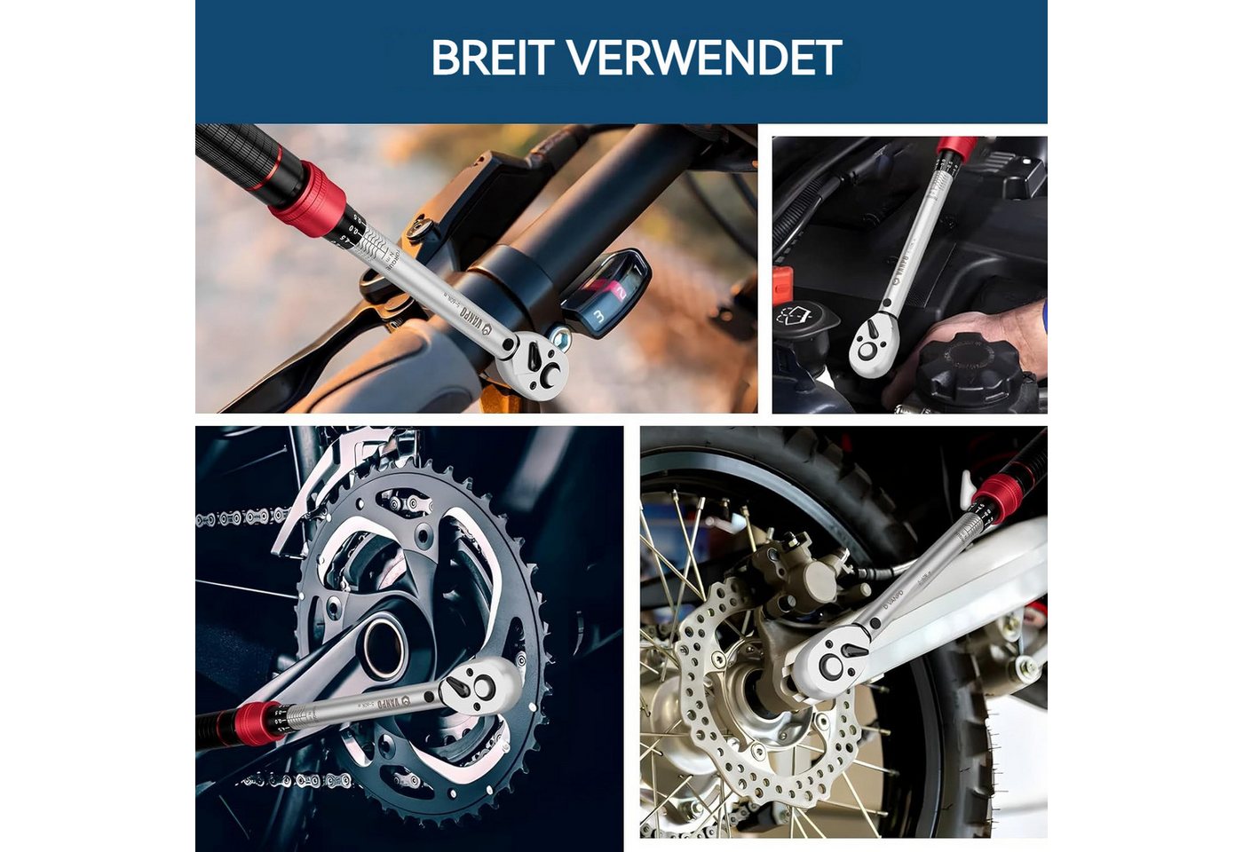 Thumbnail - BlingBin Drehmomentschlüssel Drehmomentschlüssel Fahrrad Set 5-25 Nm, Torque Wrench 1/4 Zoll (1 Set, 1 St., 33*8*6cm), R...