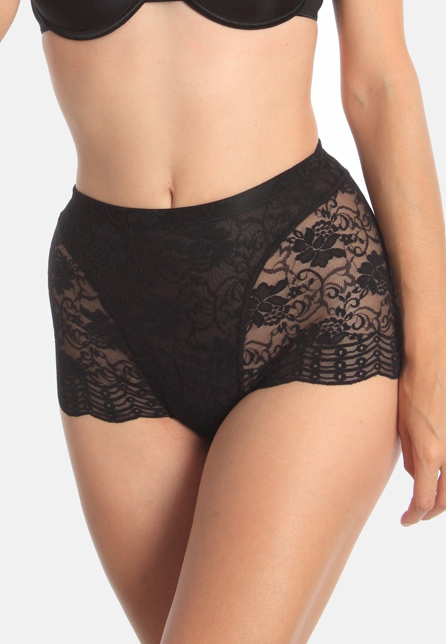 Sassa Shapingpants Functional Lace (2er Pack) komplett aus elastischer, floraler Spitze, hohe Taille, leicht formend