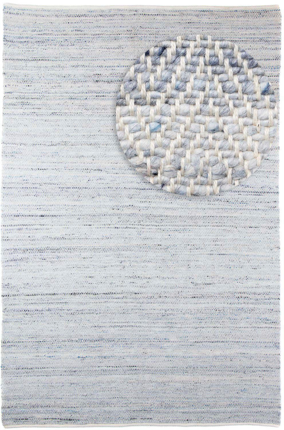 Wollteppich Dream - hellblau, morgenland, rechteckig, Höhe: 7 mm