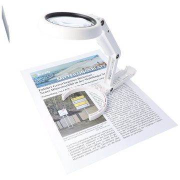 Velamp Lupenlampe LED Hand- oder Tischleuchte LE037, tragbare Lupe, Tisch- oder Handlup