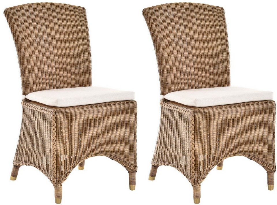 beo 2er set texas be743 dschungel print mit vogel für... Krines Home Esszimmerstuhl 2er Set Esszimmersessel Rattan ...